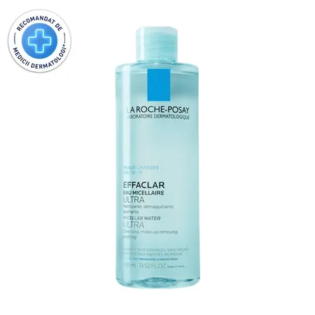 Apa micelara ultra La Roche-Posay pentru tenul seboreic, fata si ochi , 400 ml